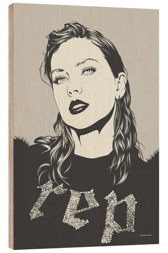 Wood print Taylor Swift Reputation REP