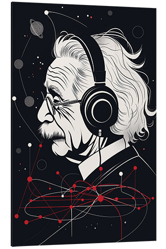 Cuadro de aluminio Albert Einstein physical music