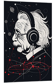 Tableau en PVC Albert Einstein physical music