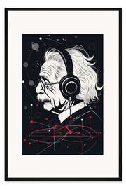 Gerahmter Kunstdruck Albert Einstein physical music
