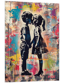 Foam board print First Kiss, Street Art Graffiti