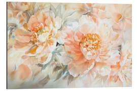 Aluminium print Peachy peony dream