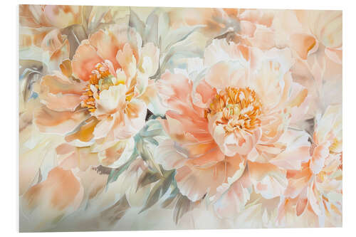 Tableau en PVC Peachy peony dream