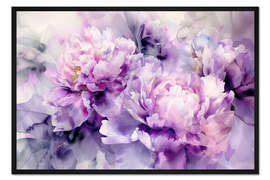 Gerahmter Kunstdruck Lila Pfingstrosen Traum