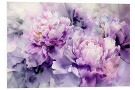 Foam board print Purple Peony Dream