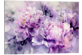 Tableau en plexi-alu Purple Peony Dream