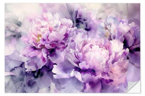 Sticker mural Purple Peony Dream