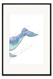Gerahmter Kunstdruck Buckelwal I