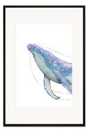 Gerahmter Kunstdruck Buckelwal II