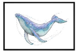 Gerahmter Kunstdruck Buckelwal III