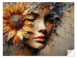 Wall sticker Sunflower Portrait