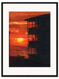 Stampa artistica con cornice August sunset