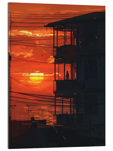 Tableau en plexi-alu August sunset