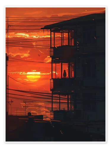 Poster August sunset