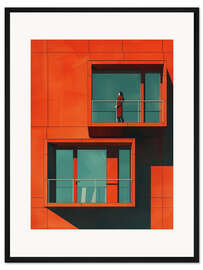 Gerahmter Kunstdruck Red City Story