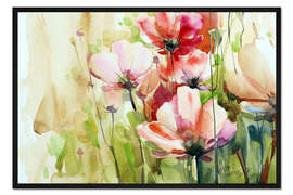 Gerahmter Kunstdruck Frühlingswiese