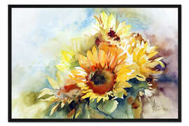 Gerahmter Kunstdruck Sonnenblumen