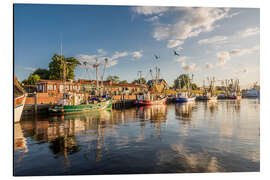 Tableau en aluminium Shrimp cutter in the port of Greetsiel, East Frisia