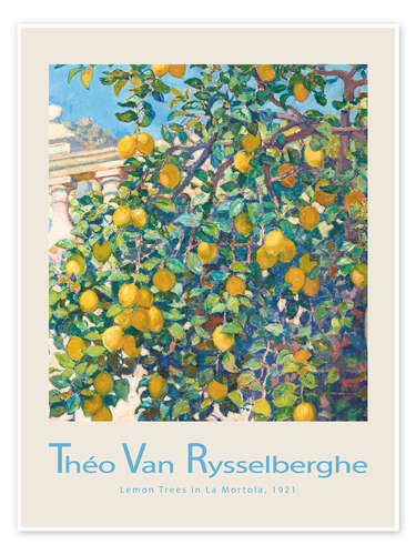 Poster Lemon Trees in La Mortola, 1921