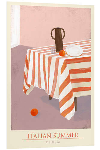 Foam board print Italian Summer - Pink Kitchen Interior