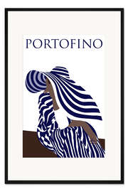 Gerahmter Kunstdruck Portofino Striped Fashion