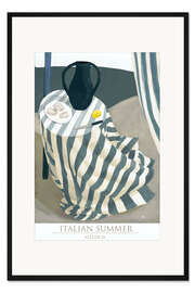 Gerahmter Kunstdruck Italian Summer - Beach Still Life