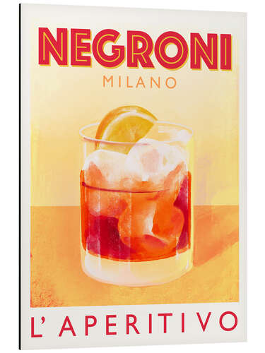 Aluminium print Negroni Milano, l'Aperitivo Italiano