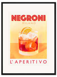 Gerahmter Kunstdruck Negroni Milano, l'Aperitivo Italiano