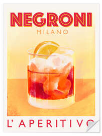 Wandsticker Negroni Milano, l'Aperitivo Italiano