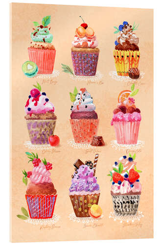 Acrylic print Cup cakes collection