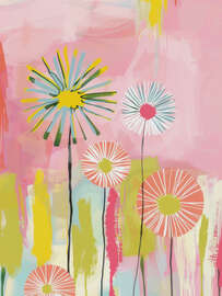 Magnettafel Pusteblumenwiese der Großstadt