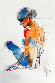 Magnettafel Nachdenkliche Frau