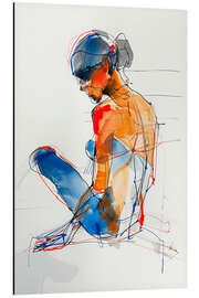 Magnettafel Nachdenkliche Frau