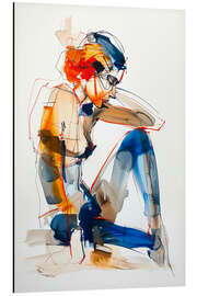 Magnettafel Sitzende Frau