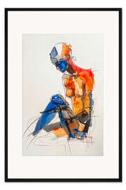 Gerahmter Kunstdruck Was zieh ich an?