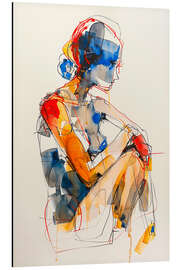 Magnettafel Frau in Gedanken