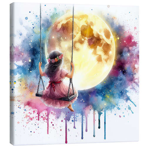 Canvas-taulu A swing on the moon