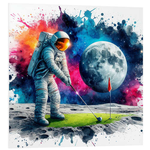 Quadro em PVC Astronaut plays golf I