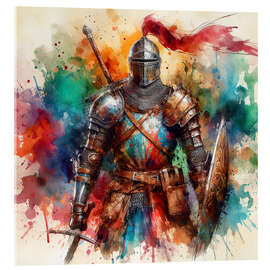 Tableau en verre acrylique Medieval warrior