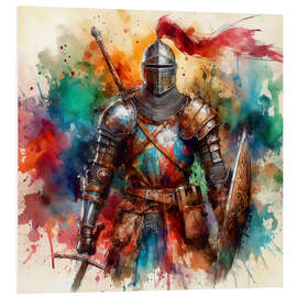 Foam board print Medieval warrior