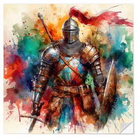 Sticker mural Medieval warrior