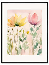 Impression artistique encadrée Wildflowers Soft