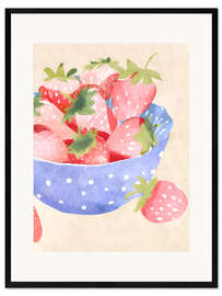 Ingelijste kunstdruk Sweet Strawberries