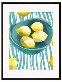 Gerahmter Kunstdruck Zitronenfrische