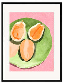 Gerahmter Kunstdruck Papaya Stillleben