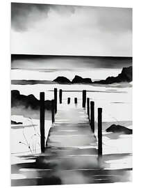 PVC print Wooden pier on the beach