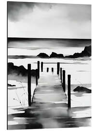 Magnettafel Holzsteg am Strand