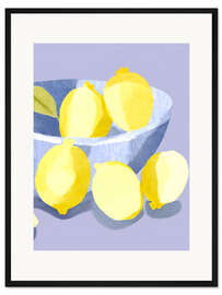 Gerahmter Kunstdruck Zitronenarrangement