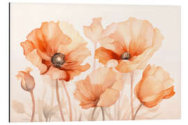 Magnettafel Pfirsichmohnblüten