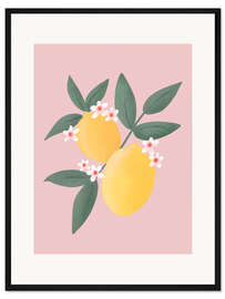 Gerahmter Kunstdruck Zitronenblüten